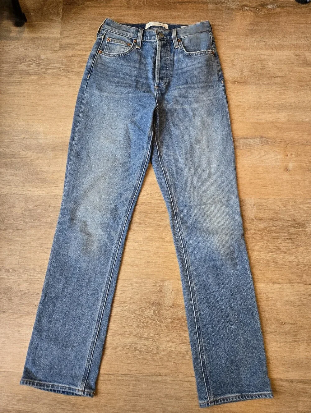NWOT ARITZIA Denim Forum The Arlo High Rise Straight Jeans 30L Size 25 - Picture 3 of 9